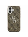 Guess Guess PU 4G Metal Logo Задний Чехол за iPhone 17 Silver Brown