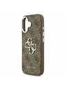 Guess Guess PU 4G Metal Logo Задний Чехол за iPhone 17 Silver Brown