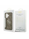 Guess Guess PU 4G Metal Logo Задний Чехол за iPhone 17 Silver Brown