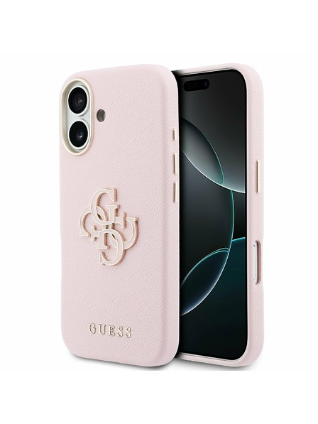 Guess Guess PU Resin Logo Задний Чехол для iPhone 17 Pink