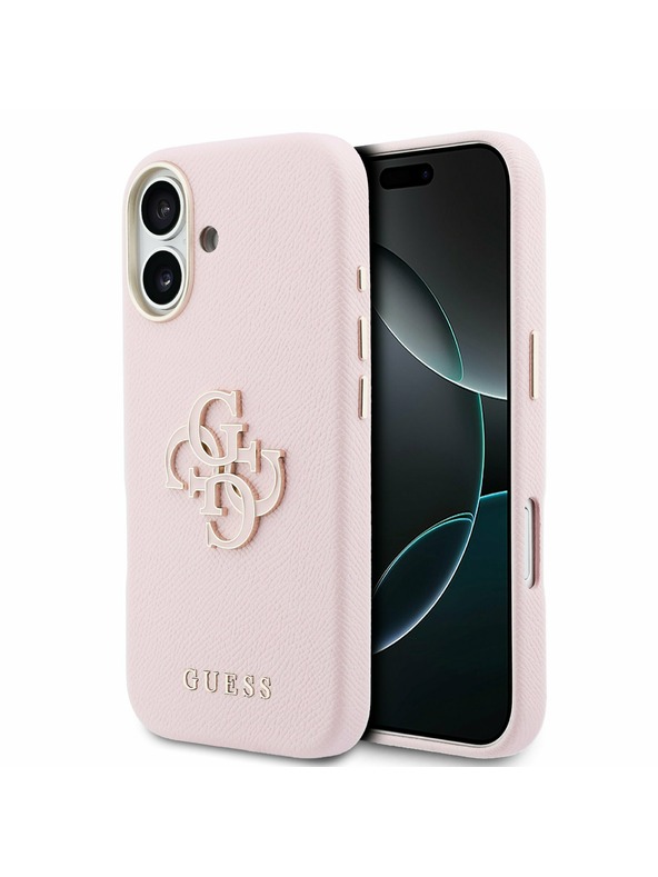 Guess Guess PU Resin Logo Задний Чехол для iPhone 17 Pink