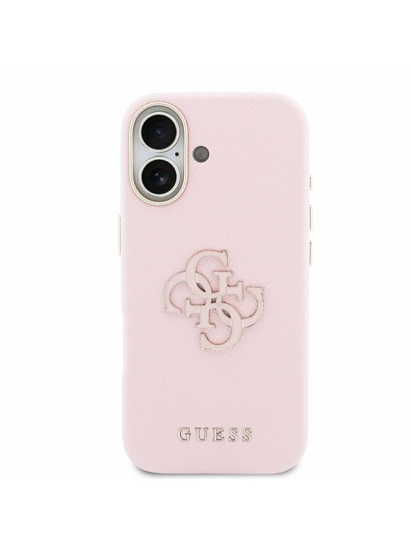Guess Guess PU Resin Logo Задний Чехол для iPhone 17 Pink