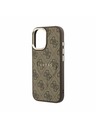 Guess Guess PU Leather 4G Gold Frame MagSafe Задний Чехол для iPhone 17 Brown