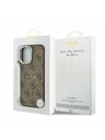 Guess Guess PU Leather 4G Gold Frame MagSafe Задний Чехол для iPhone 17 Brown