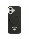 Guess Guess PU Leather Triangle Logo MagSafe Задний Чехол для iPhone 17 Black