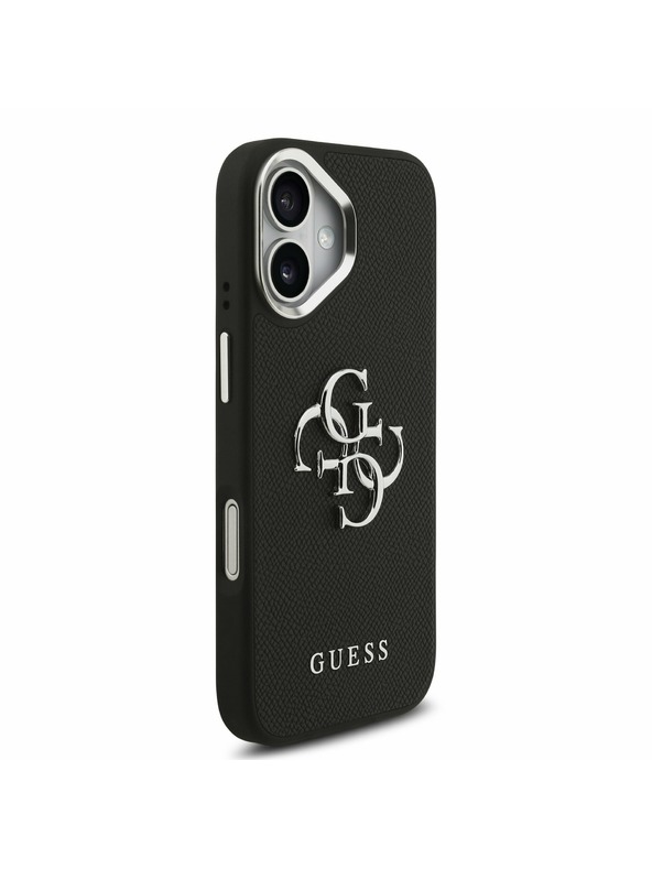 Guess Guess PU Grained 4G Metal Logo Задний Чехол для iPhone 17 Black