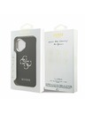 Guess Guess PU Grained 4G Metal Logo Задний Чехол для iPhone 17 Black
