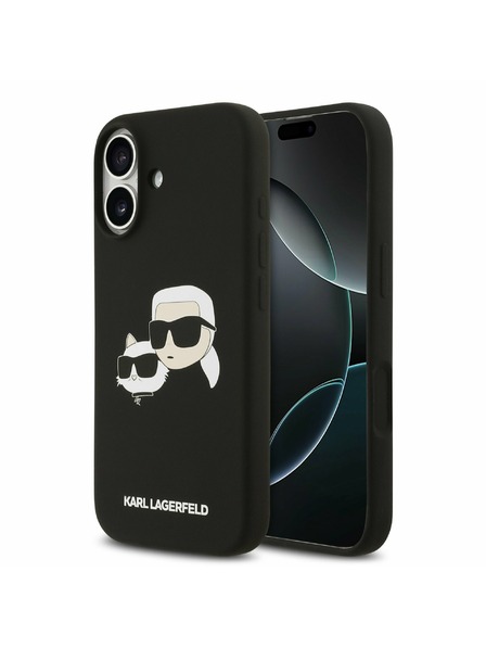 Karl Lagerfeld Karl Lagerfeld Liquid Silicone Double Heads MagSafe Задний Чехол для iPhone 17 Black