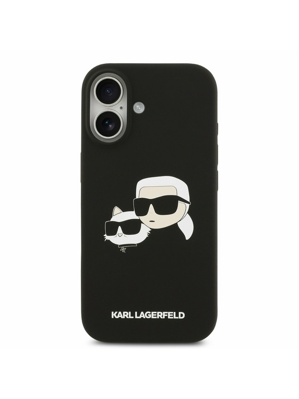 Karl Lagerfeld Karl Lagerfeld Liquid Silicone Double Heads MagSafe Задний Чехол для iPhone 17 Black