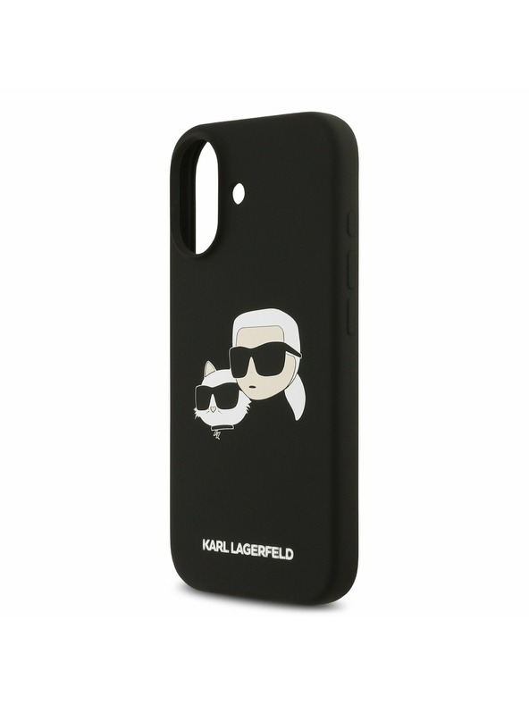 Karl Lagerfeld Karl Lagerfeld Liquid Silicone Double Heads MagSafe Задний Чехол для iPhone 17 Black