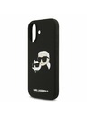 Karl Lagerfeld Karl Lagerfeld Liquid Silicone Double Heads MagSafe Задний Чехол для iPhone 17 Black