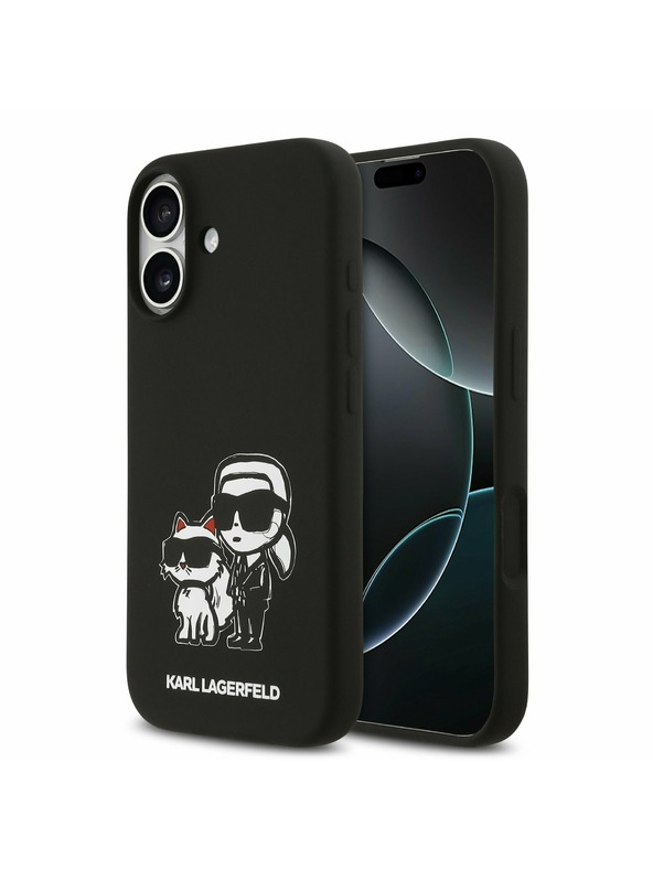 Karl Lagerfeld Karl Lagerfeld Liquid Silicone K&CH Sketch MagSafe Задний Чехол для iPhone 17 Black