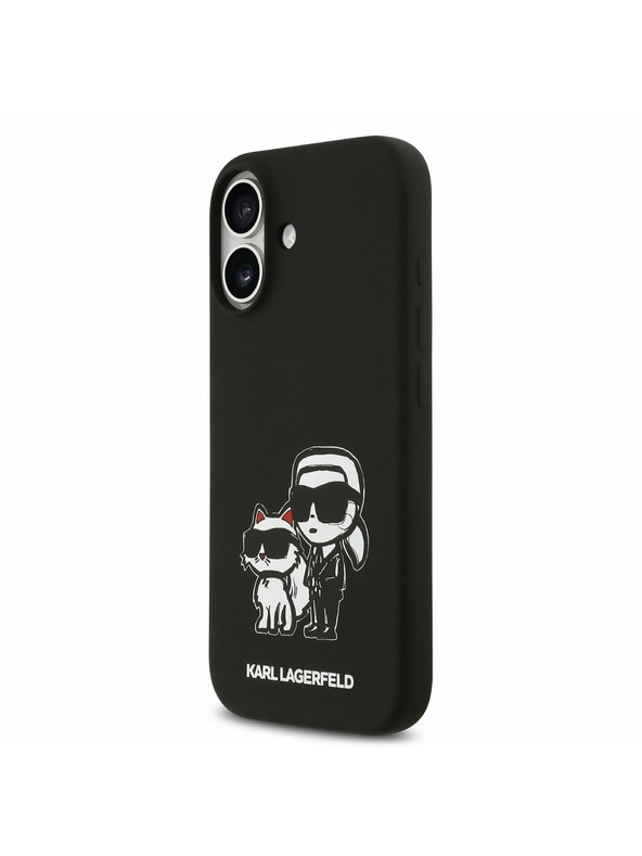 Karl Lagerfeld Karl Lagerfeld Liquid Silicone K&CH Sketch MagSafe Задний Чехол для iPhone 17 Black