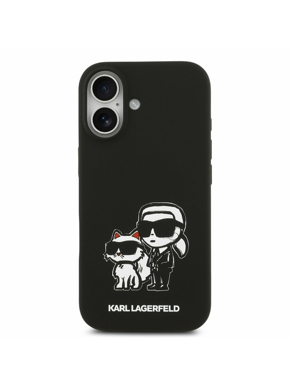 Karl Lagerfeld Karl Lagerfeld Liquid Silicone K&CH Sketch MagSafe Задний Чехол для iPhone 17 Black