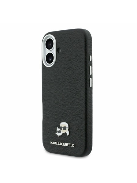 Karl Lagerfeld Karl Lagerfeld PU Karl and Choupette Heads Pins MagSafe Задний Чехол для iPhone 17 Black