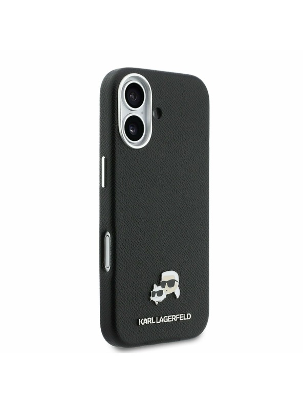 Karl Lagerfeld Karl Lagerfeld PU Karl and Choupette Heads Pins MagSafe Задний Чехол для iPhone 17 Black