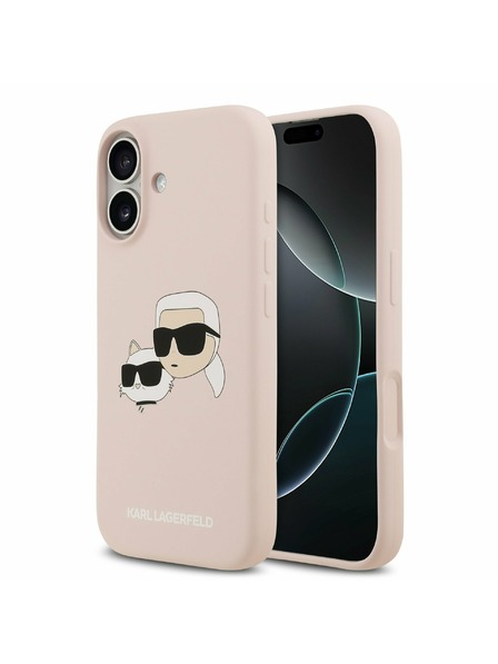 Karl Lagerfeld Karl Lagerfeld Liquid Silicone Double Heads MagSafe Задний Чехол для iPhone 17 Pink