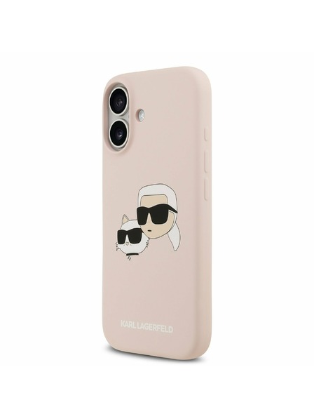 Karl Lagerfeld Karl Lagerfeld Liquid Silicone Double Heads MagSafe Задний Чехол для iPhone 17 Pink