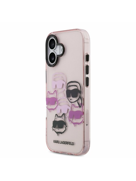 Karl Lagerfeld Karl Lagerfeld IML Multi K&CH Heads Задний Чехол для iPhone 17 Pink