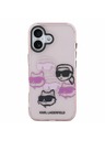 Karl Lagerfeld Karl Lagerfeld IML Multi K&CH Heads Задний Чехол для iPhone 17 Pink