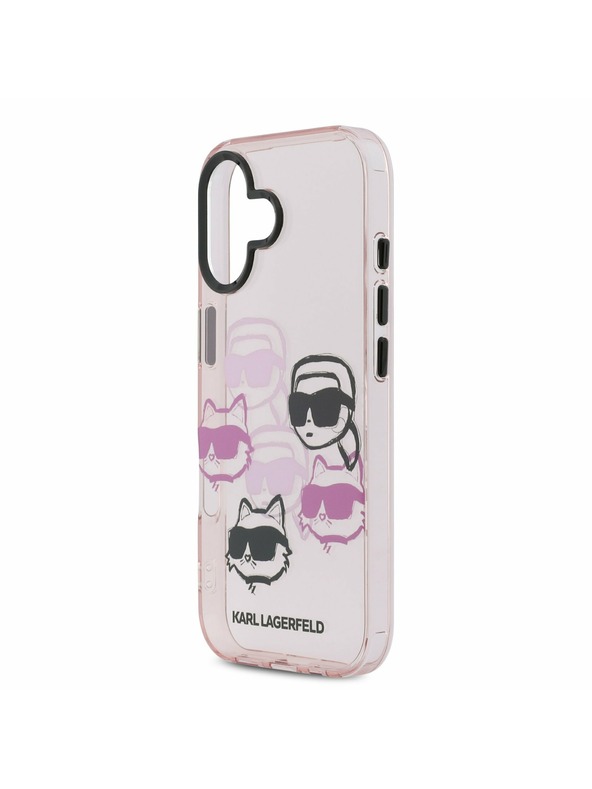 Karl Lagerfeld Karl Lagerfeld IML Multi K&CH Heads Задний Чехол для iPhone 17 Pink