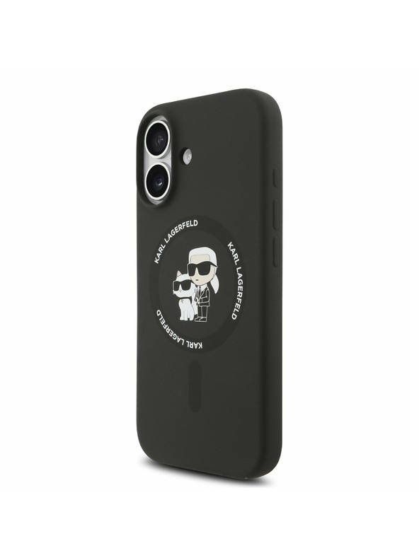 Karl Lagerfeld Karl Lagerfeld Liquid Silicone Karl and Choupette MagSafe Задний Чехол для iPhone 17 Black