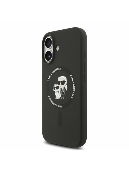 Karl Lagerfeld Karl Lagerfeld Liquid Silicone Karl and Choupette MagSafe Задний Чехол для iPhone 17 Black