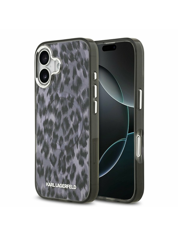 Karl Lagerfeld Karl Lagerfeld IML Leopard MagSafe Задний Чехол для iPhone 17 Grey