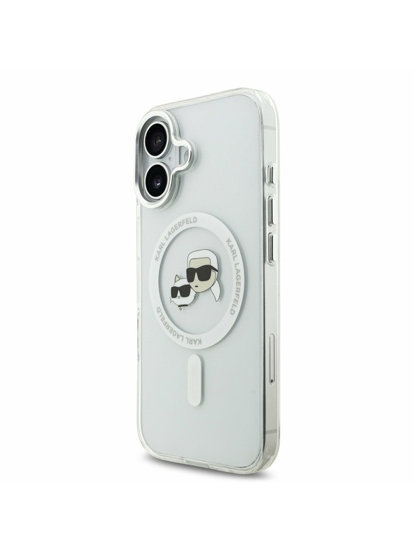 Karl Lagerfeld Karl Lagerfeld IML K&CH Heads Metal Frame MagSafe Задний Чехол для iPhone 17 Transparent