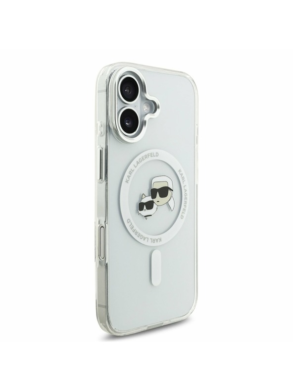 Karl Lagerfeld Karl Lagerfeld IML K&CH Heads Metal Frame MagSafe Задний Чехол для iPhone 17 Transparent
