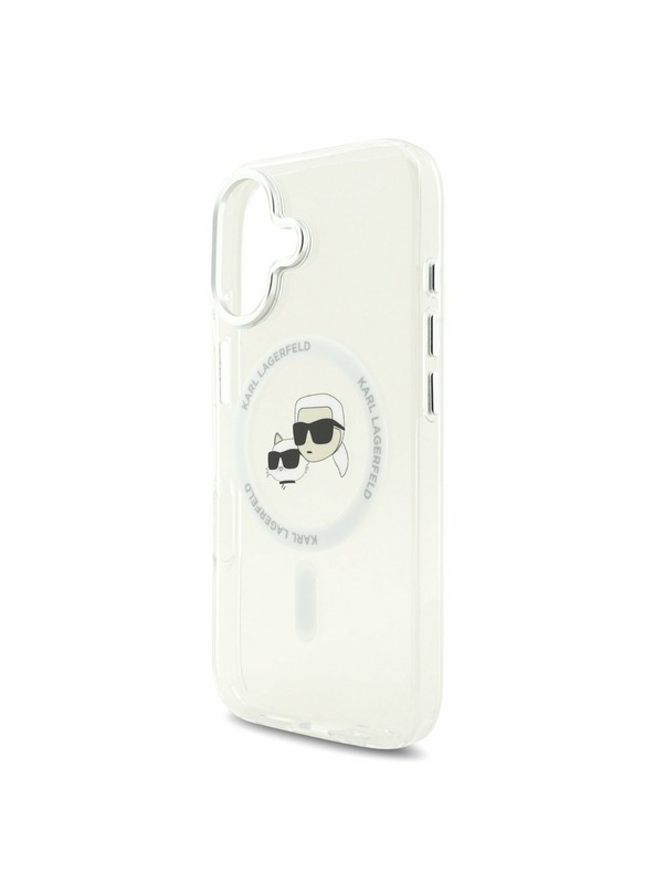 Karl Lagerfeld Karl Lagerfeld IML K&CH Heads Metal Frame MagSafe Задний Чехол для iPhone 17 Transparent