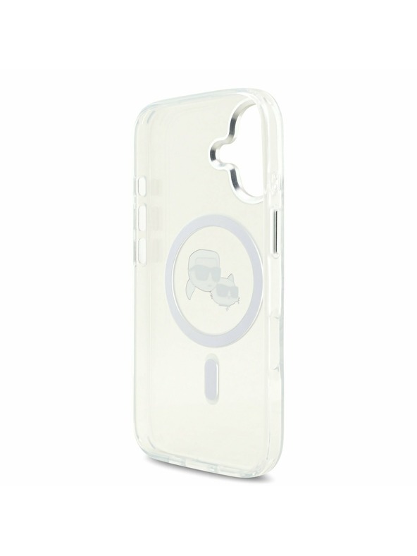 Karl Lagerfeld Karl Lagerfeld IML K&CH Heads Metal Frame MagSafe Задний Чехол для iPhone 17 Transparent