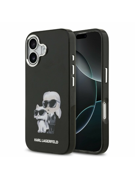 Karl Lagerfeld Karl Lagerfeld IML Aquarelle Karl and Choupette Задний Чехол для iPhone 17 Black