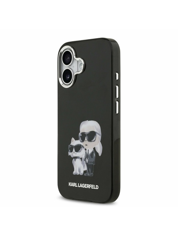 Karl Lagerfeld Karl Lagerfeld IML Aquarelle Karl and Choupette Задний Чехол для iPhone 17 Black