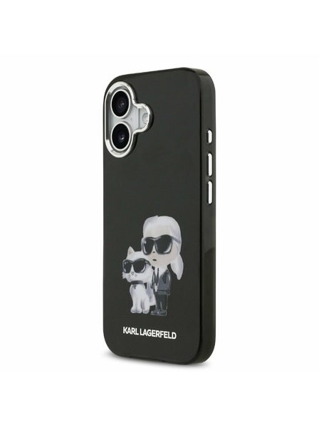 Karl Lagerfeld Karl Lagerfeld IML Aquarelle Karl and Choupette Задний Чехол для iPhone 17 Black