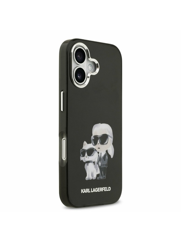 Karl Lagerfeld Karl Lagerfeld IML Aquarelle Karl and Choupette Задний Чехол для iPhone 17 Black