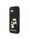 Karl Lagerfeld Karl Lagerfeld 3D Rubber Karl and Choupette Задний Чехол для iPhone 17 Black