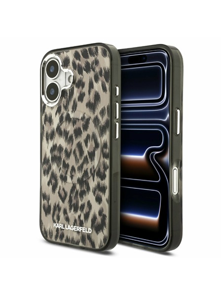 Karl Lagerfeld Karl Lagerfeld IML Leopard MagSafe Задний Чехол для iPhone 17 Brown