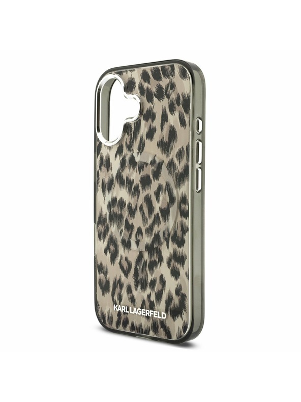 Karl Lagerfeld Karl Lagerfeld IML Leopard MagSafe Задний Чехол для iPhone 17 Brown