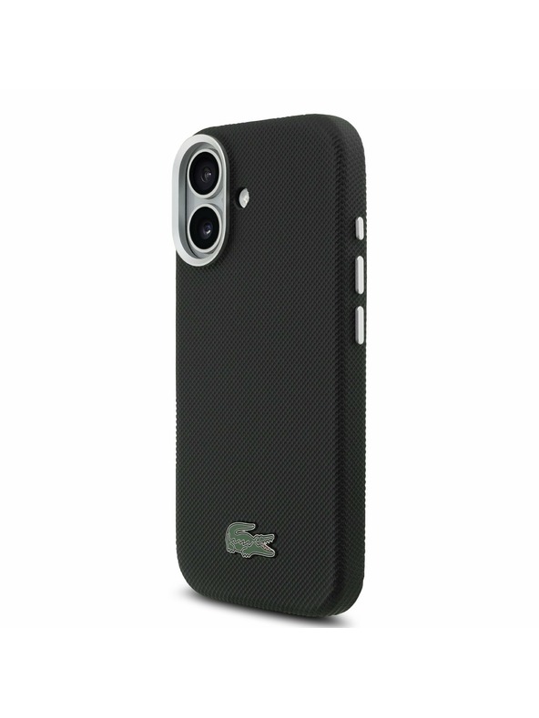 Lacoste Lacoste PVC Iconic Petit Pique Metal Logo MagSafe Задний Чехол для iPhone 17 Black