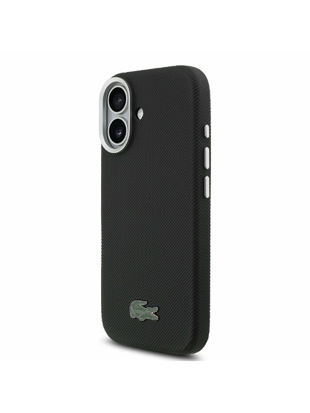 Lacoste Lacoste PVC Iconic Petit Pique Metal Logo MagSafe Задний Чехол для iPhone 17 Black