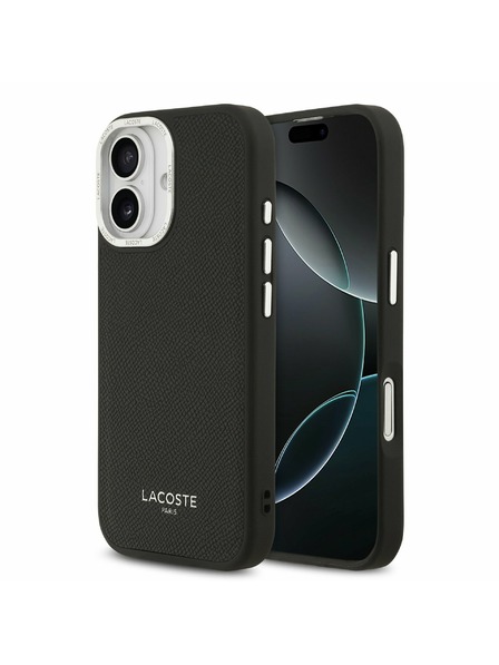 Lacoste Lacoste PU Leather Champs Elysees MagSafe Задний Чехол для iPhone 17 Black