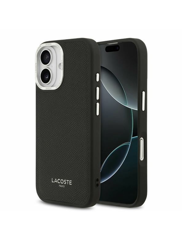 Lacoste Lacoste PU Leather Champs Elysees MagSafe Задний Чехол для iPhone 17 Black