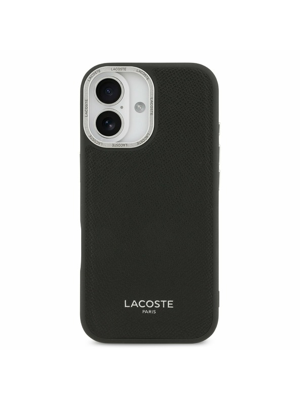 Lacoste Lacoste PU Leather Champs Elysees MagSafe Задний Чехол для iPhone 17 Black