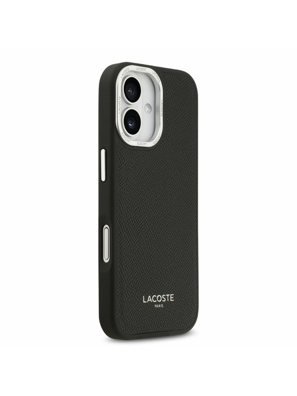 Lacoste Lacoste PU Leather Champs Elysees MagSafe Задний Чехол для iPhone 17 Black