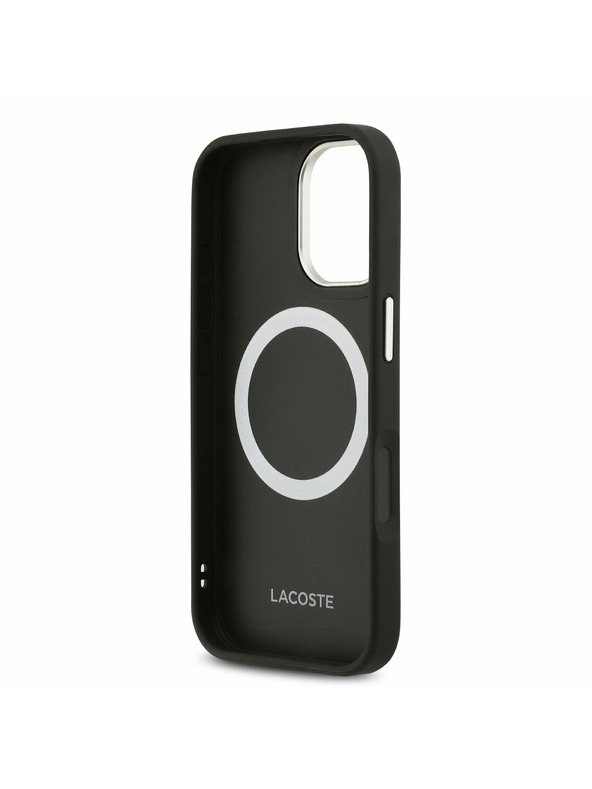 Lacoste Lacoste PU Leather Champs Elysees MagSafe Задний Чехол для iPhone 17 Black