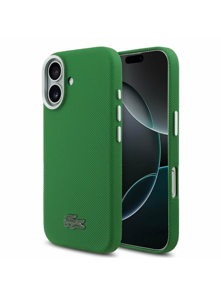 Lacoste Lacoste PVC Iconic Petit Pique Metal Logo MagSafe Задний Чехол для iPhone 17 Green