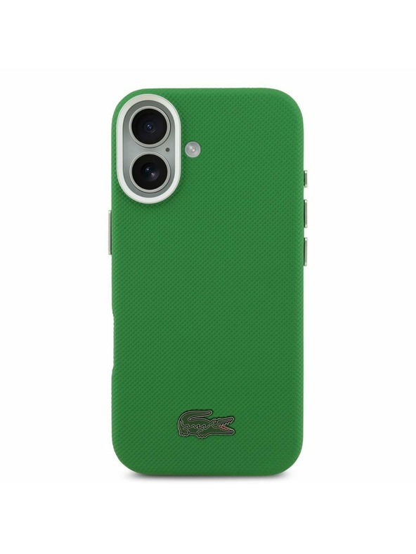 Lacoste Lacoste PVC Iconic Petit Pique Metal Logo MagSafe Задний Чехол для iPhone 17 Green