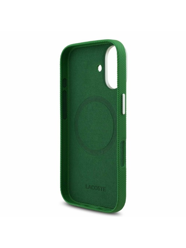 Lacoste Lacoste PVC Iconic Petit Pique Metal Logo MagSafe Задний Чехол для iPhone 17 Green
