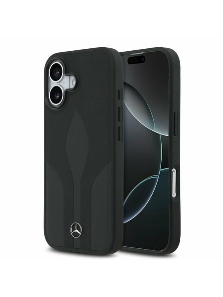 Mercedes Mercedes Leather The Move MagSafe Задний Чехол для iPhone 17 Black